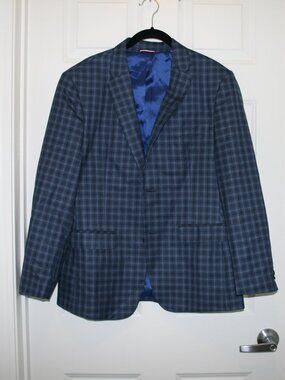 Tommy Hilfiger Blue and Grey Check Blazer
